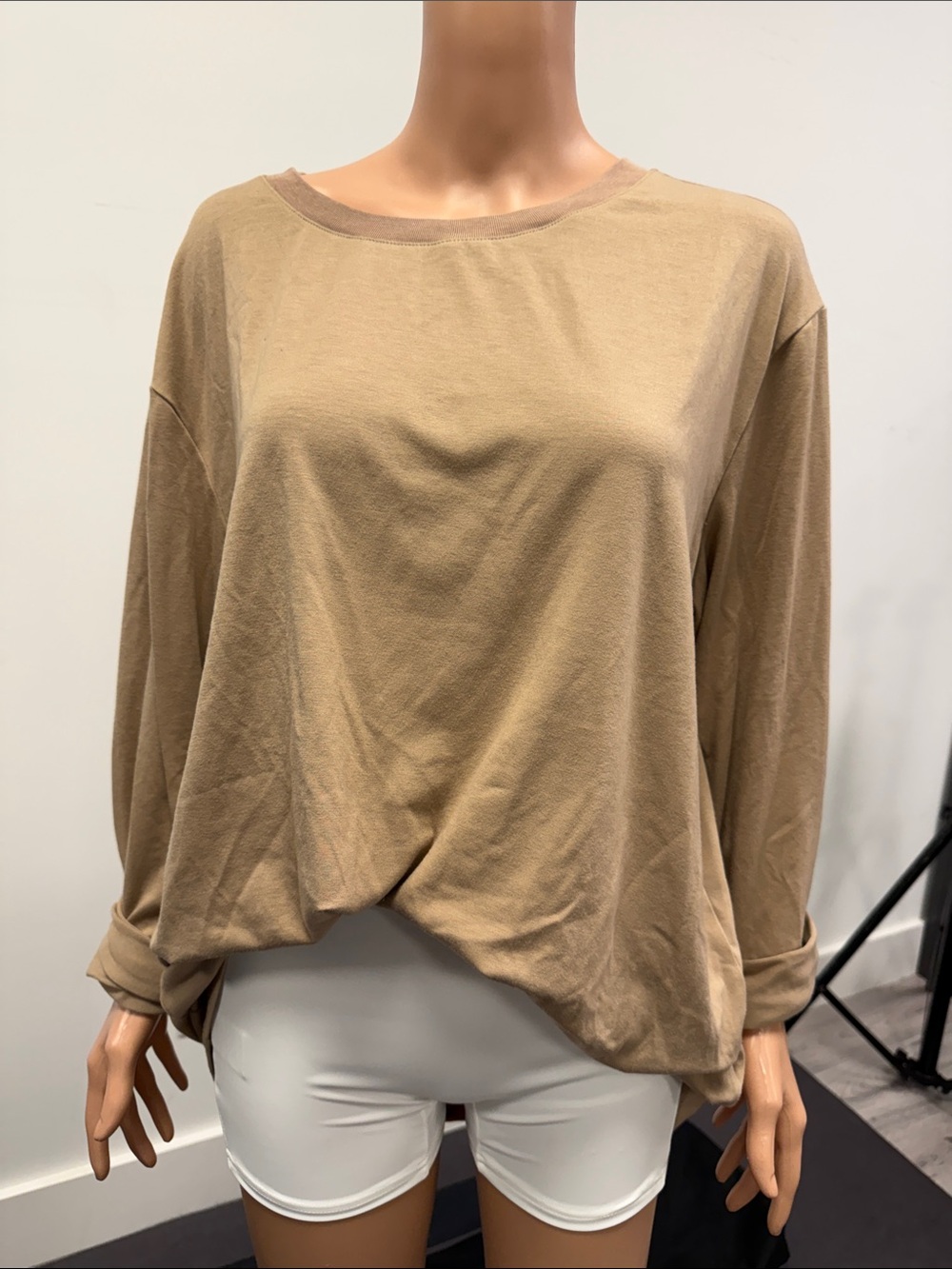 Everyday Long Sleeve Tee in Tan